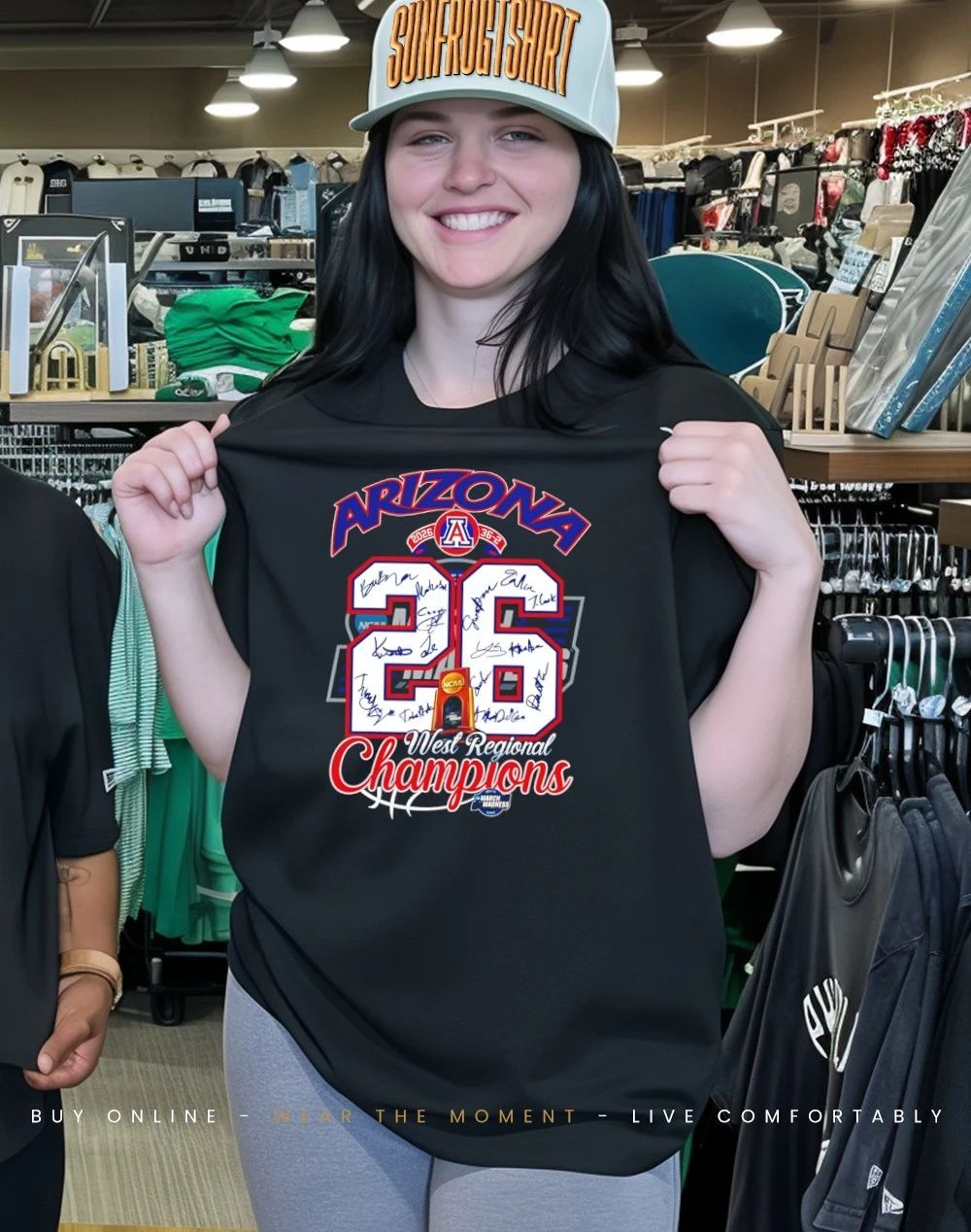 Arizona Wildcats 2026 West Regional Champions 36-2 score signatures shirt