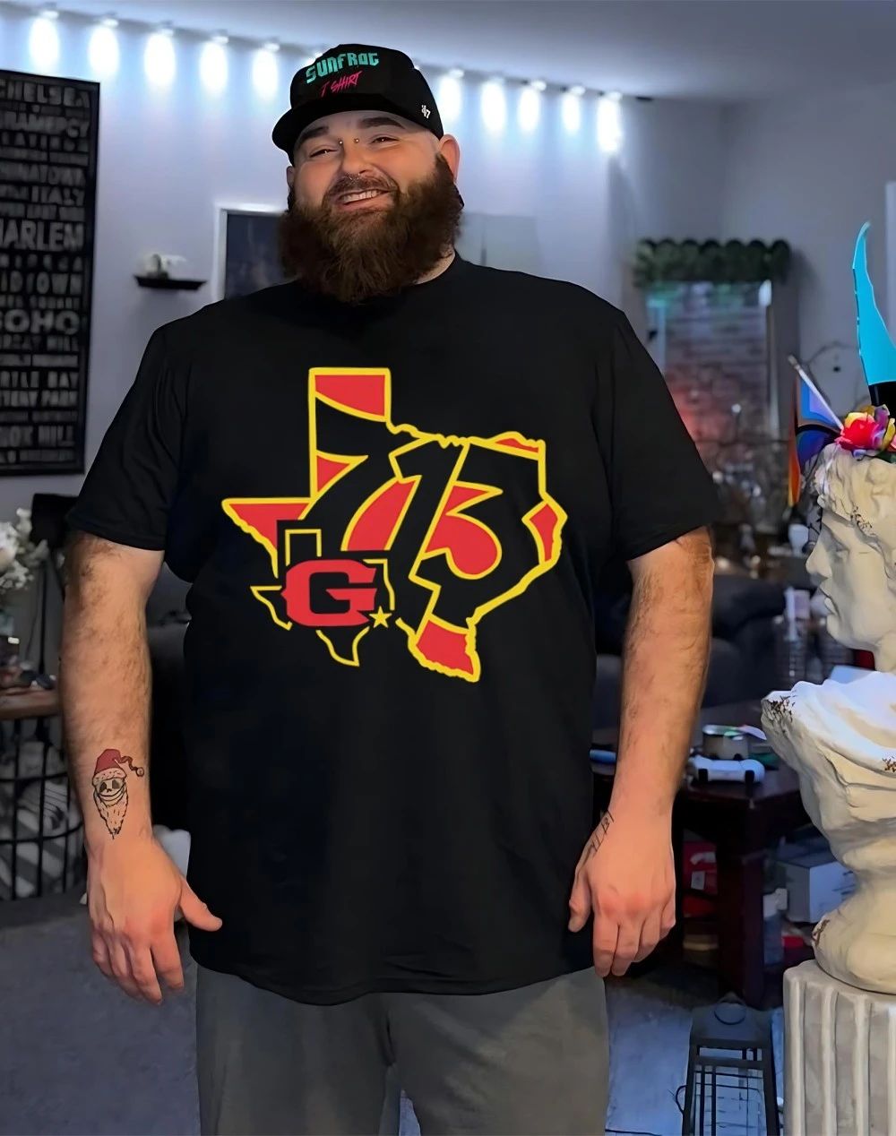 2026 UFL Houston Gamblers 713 Area Code map shirt