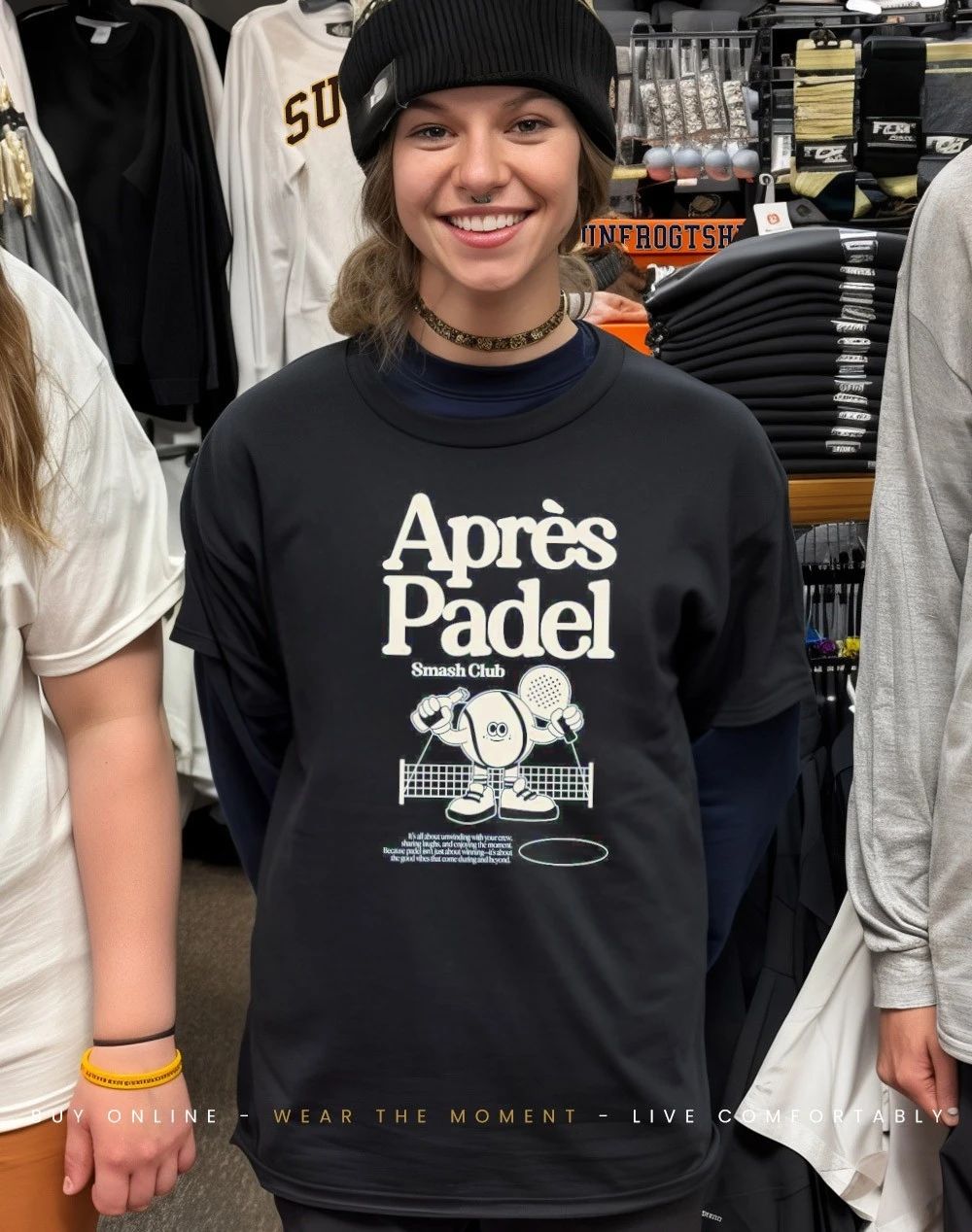 Après Padel smash club It’s all about unwinding with your crew shirt