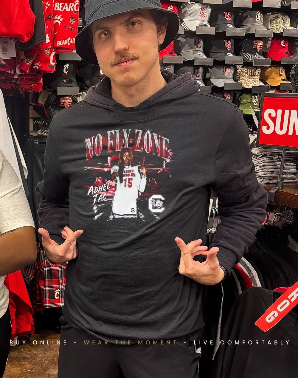 Adhel Tac South Carolina Gamecocks No Fly Zone shirt