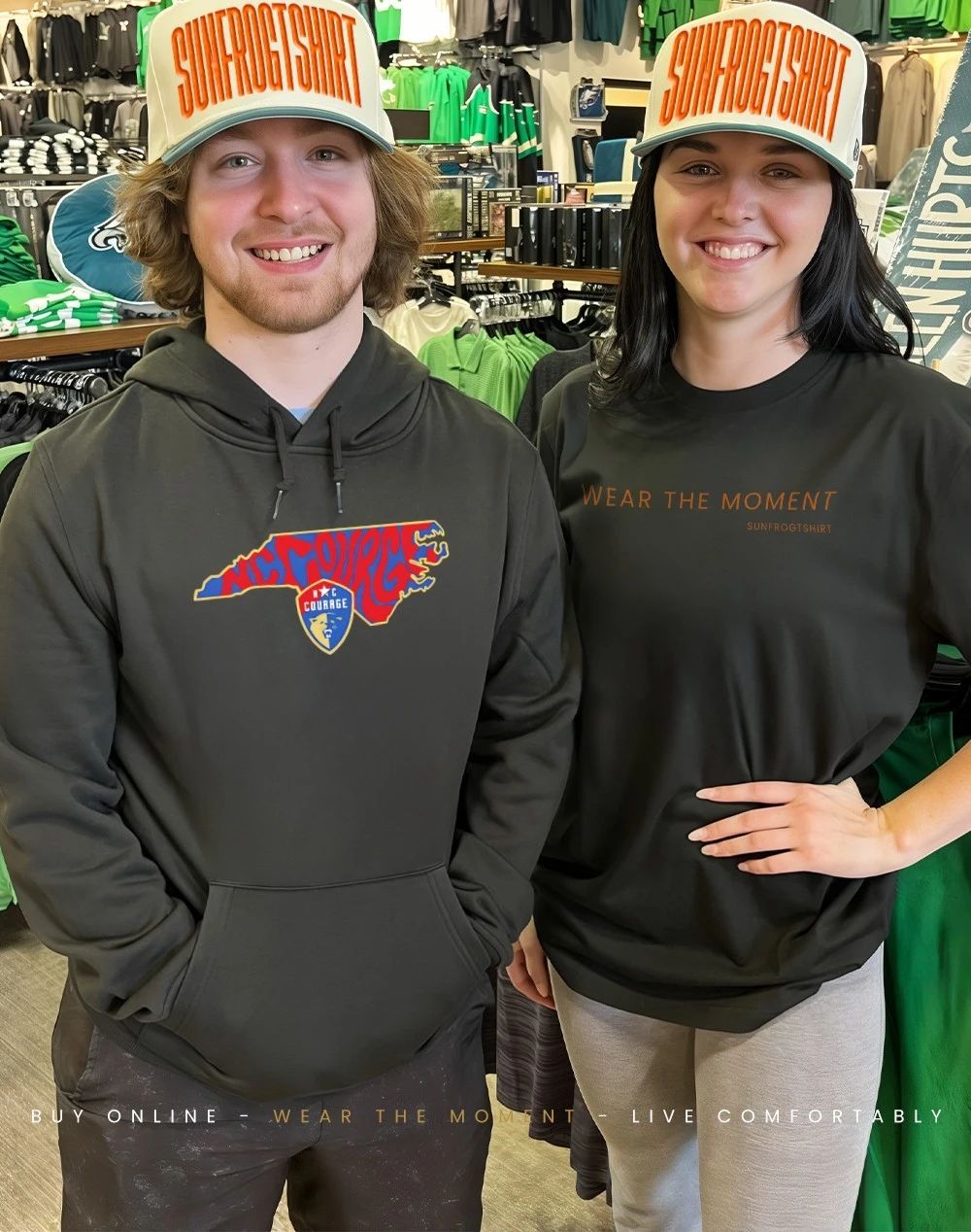 North Carolina Courage Groovy State graphic shirt