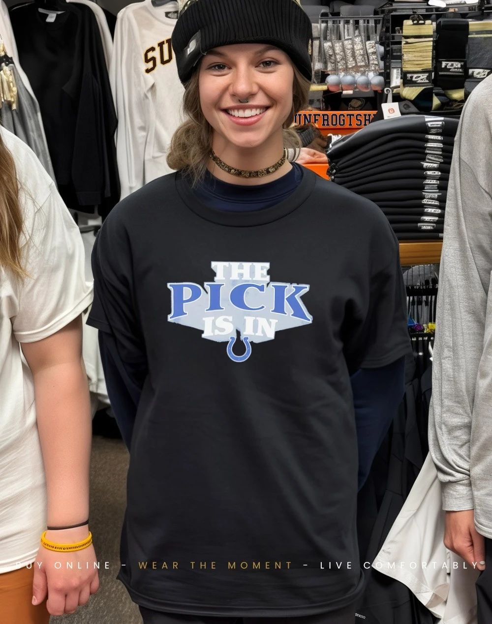 Indianapolis Colts The Pick Is In logo shirt