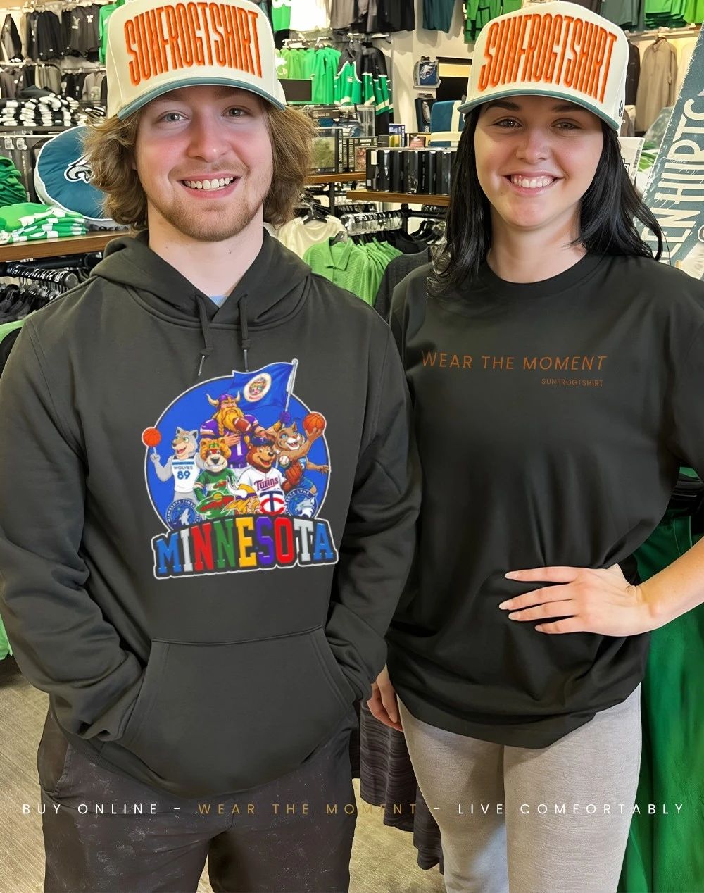 Minnesota sports mascot squad flag shirt