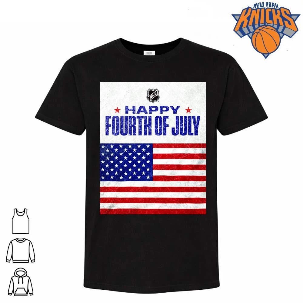 NHL Happy Fourth Of July Patriotic Ice Hockey American Flag Shirt