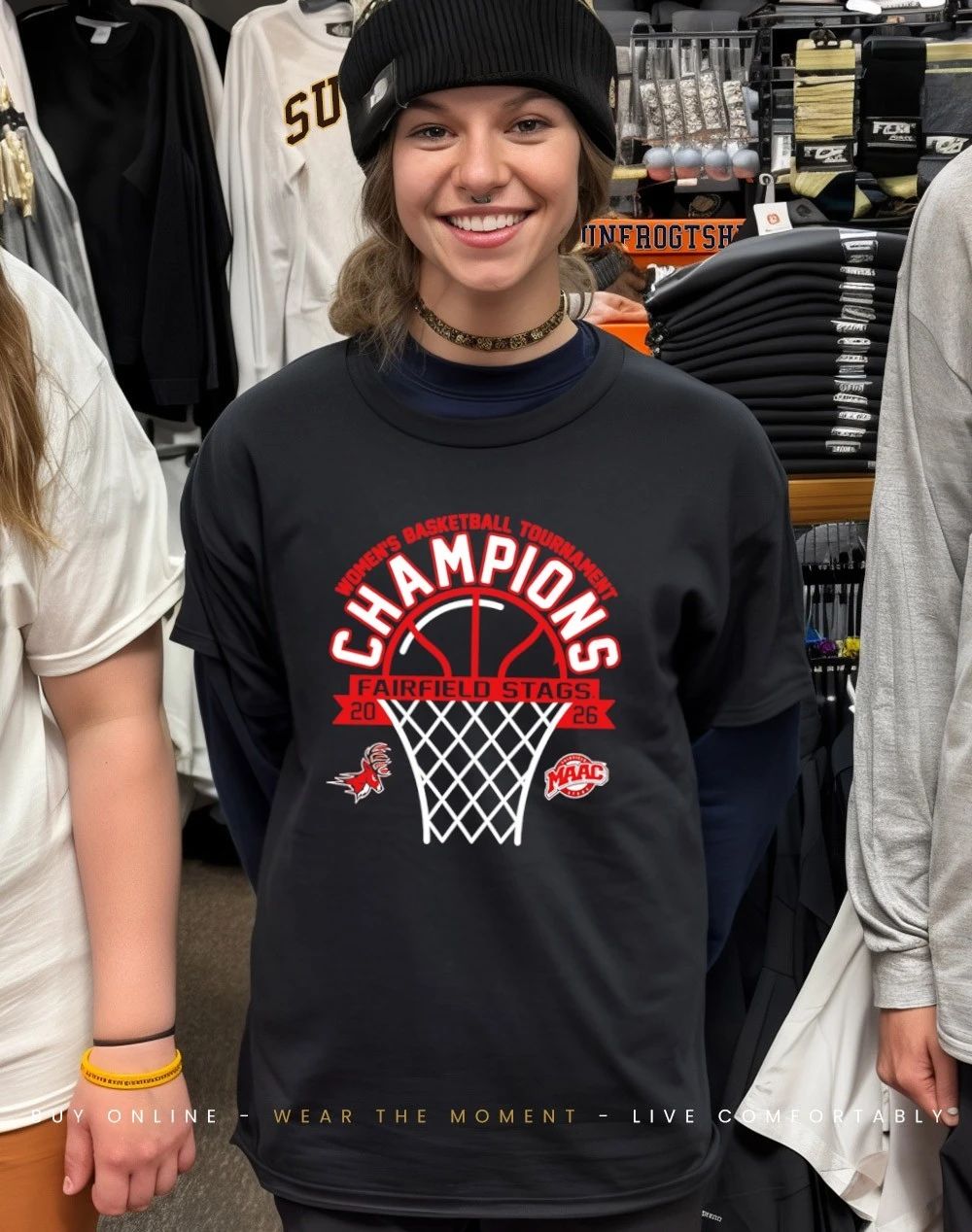 Fairfield Stags 2026 MAAC Women’s Basketball Tournament Champions shirt