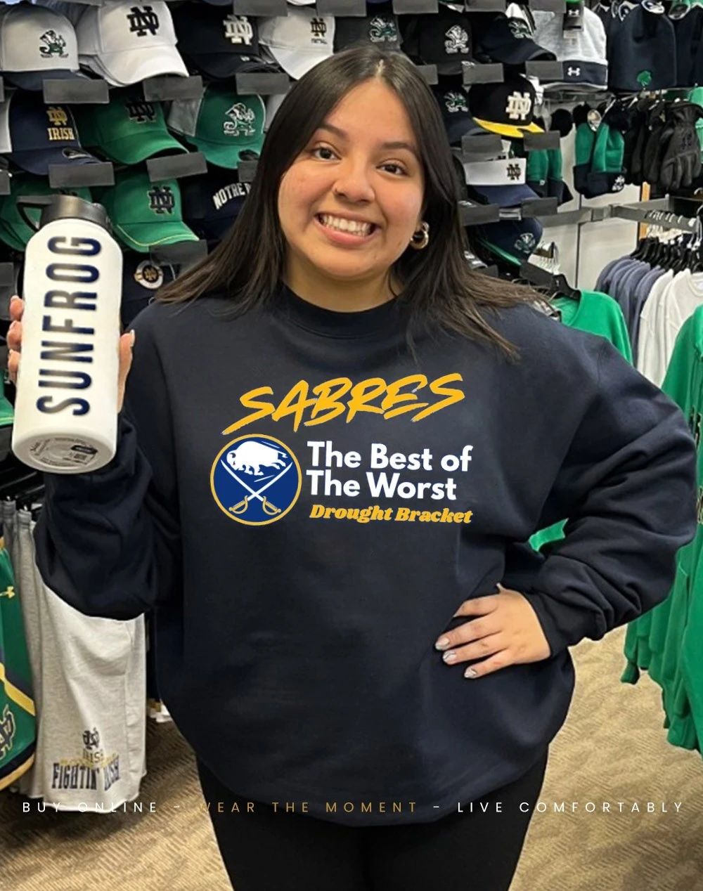 Buffalo Sabres the best of the worst drought bracket front and back shirt