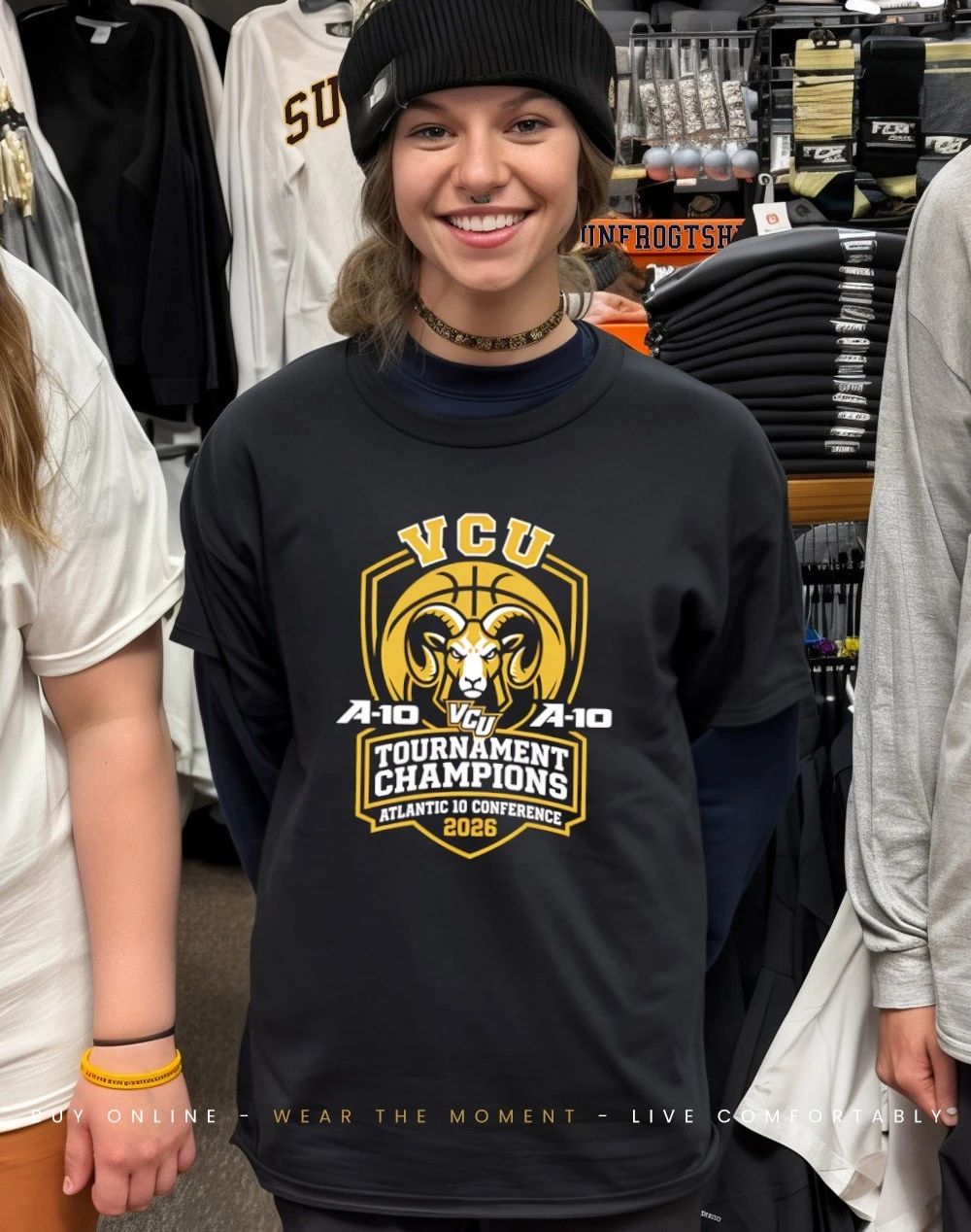 VCU Rams Basketball Atlantic 10 Champions 2026 Ram Nation Victory shirt