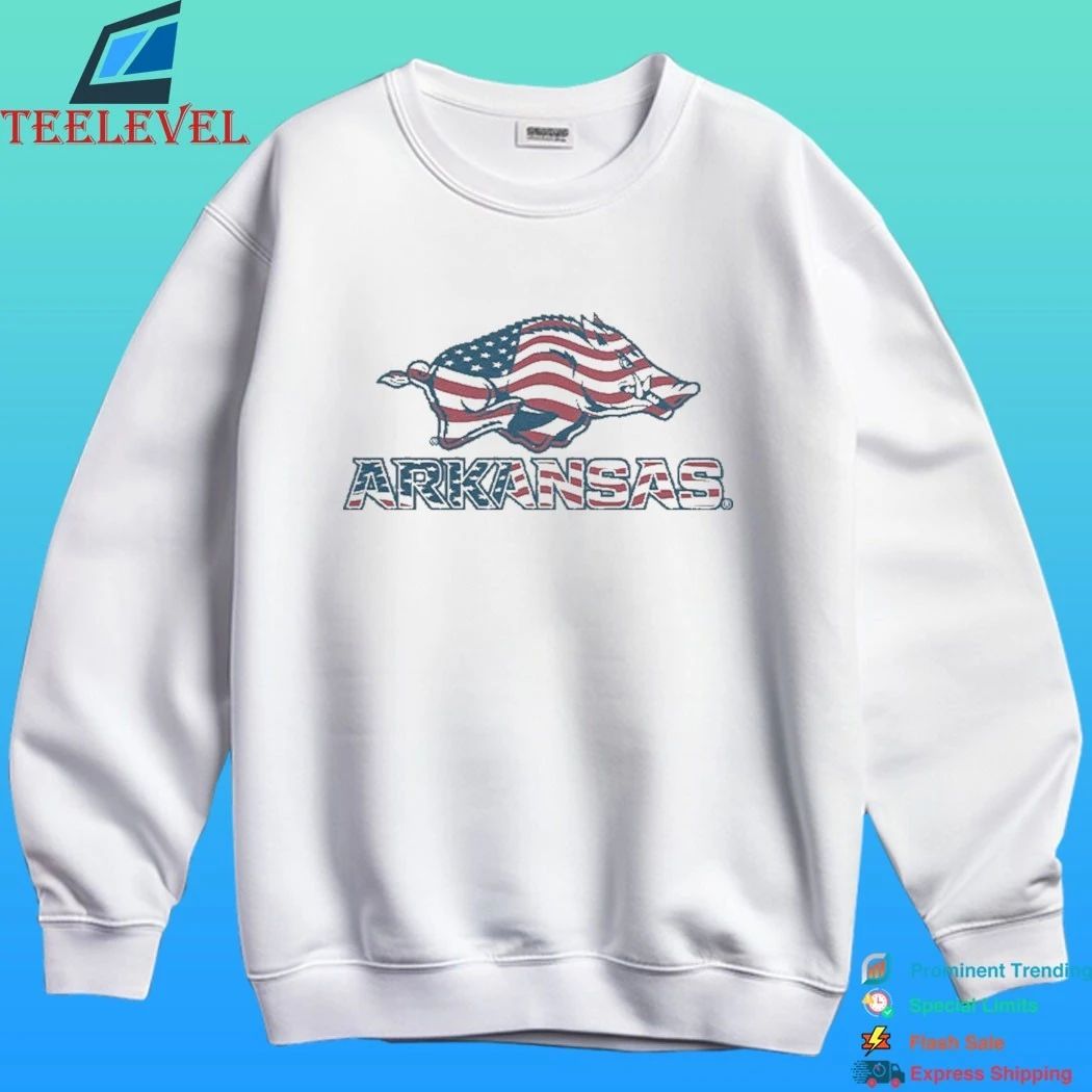 Arkansas Razorbacks Patriotic Marks Logo Stack Shirt
