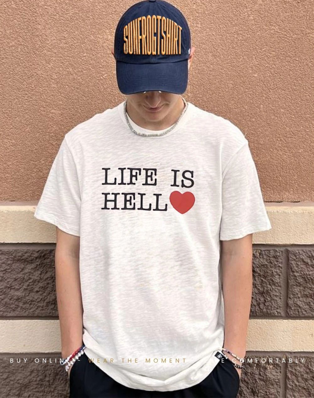Life is hell heart shirt