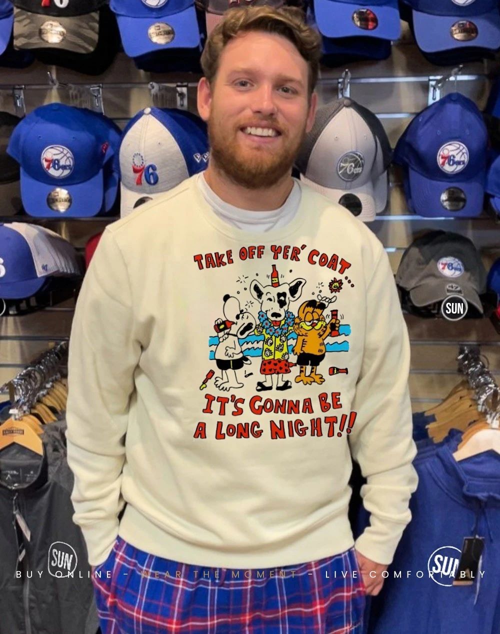 Take off yer’ coat it’s gonna be a long night shirt