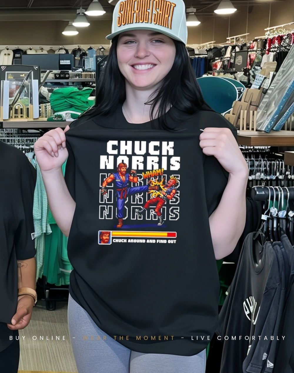 Chuck Norris Chuck Around and Find Out Retro Pixel Art shirt