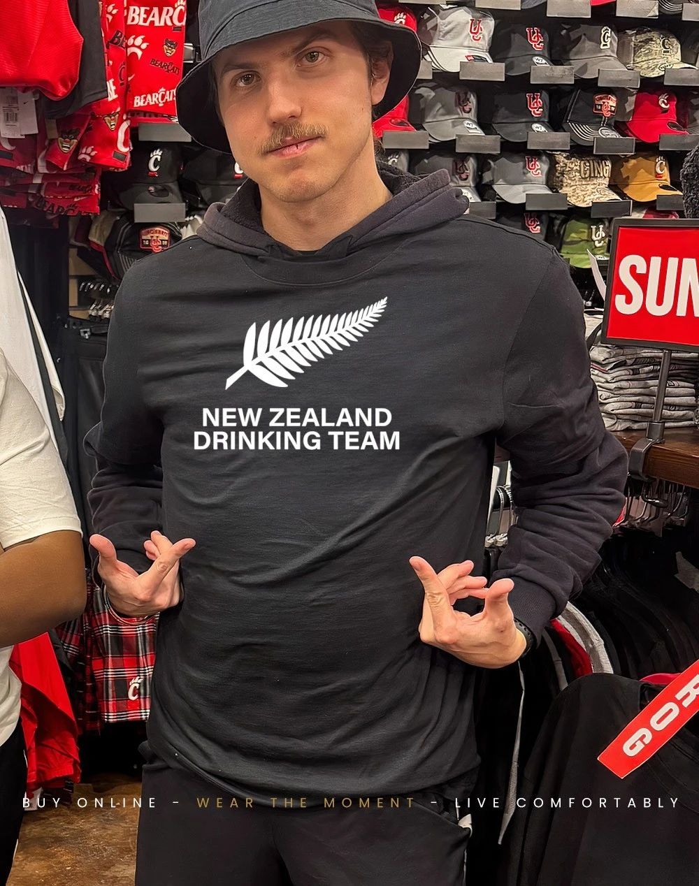New Zealand Drinking Team shirt