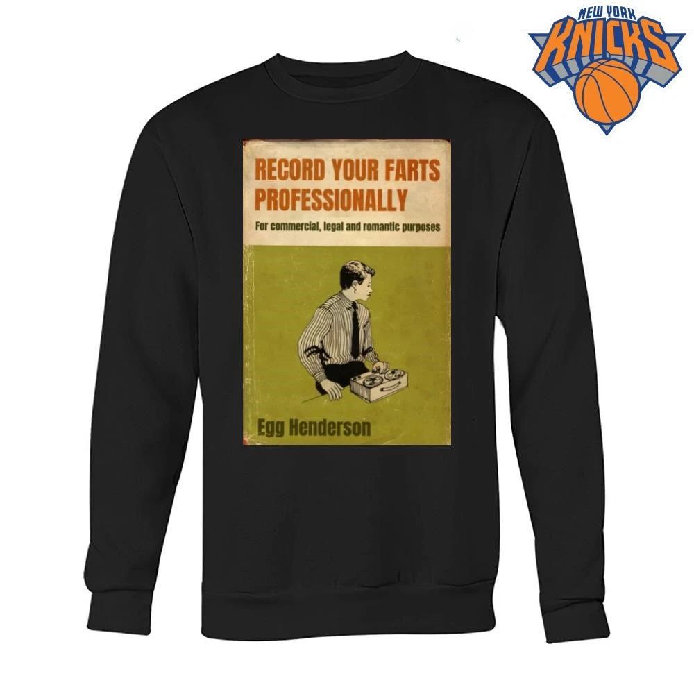 Hilarious vintage book cover Record Your Farts Professionally by Egg Henderson shirt