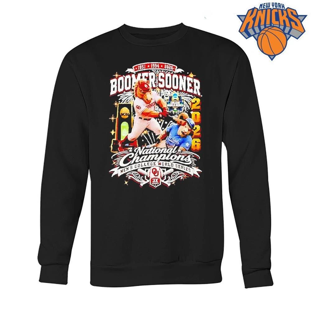 Oklahoma Sooners Boomer Sooner 3X National Champions Men’s College World Series shirt