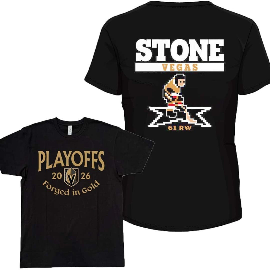 Vegas Golden Knights Mark Stone retro game front and back shirt