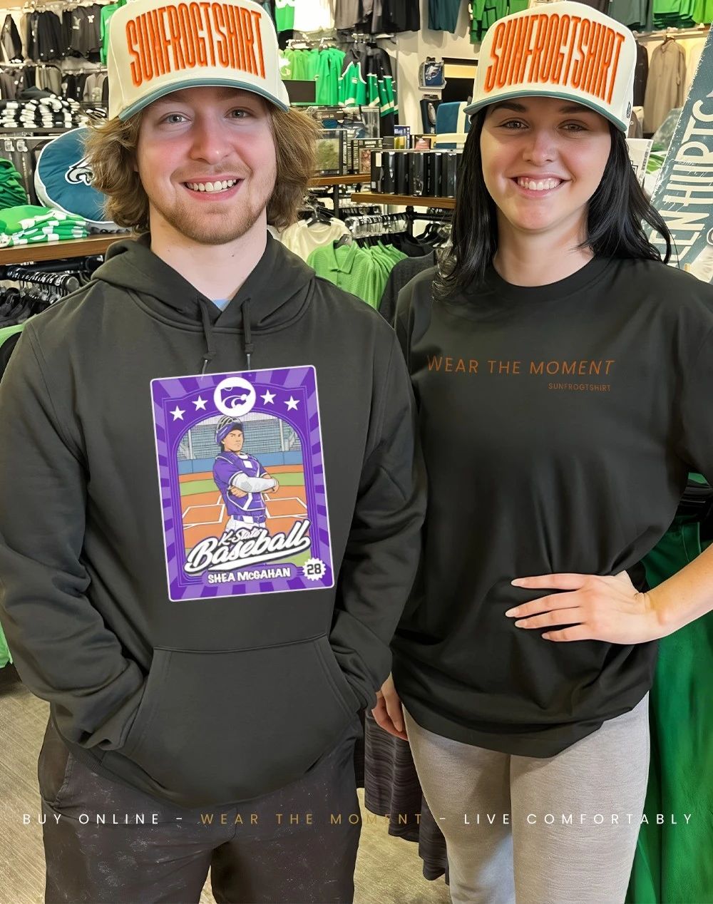 Shea McGahan 28 Kansas State Wildcats baseball card Inspired shirt