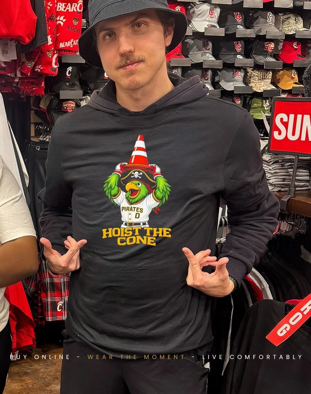 Hoist The Cone Pittsburgh Pirates Parrot Mascot Humor shirt