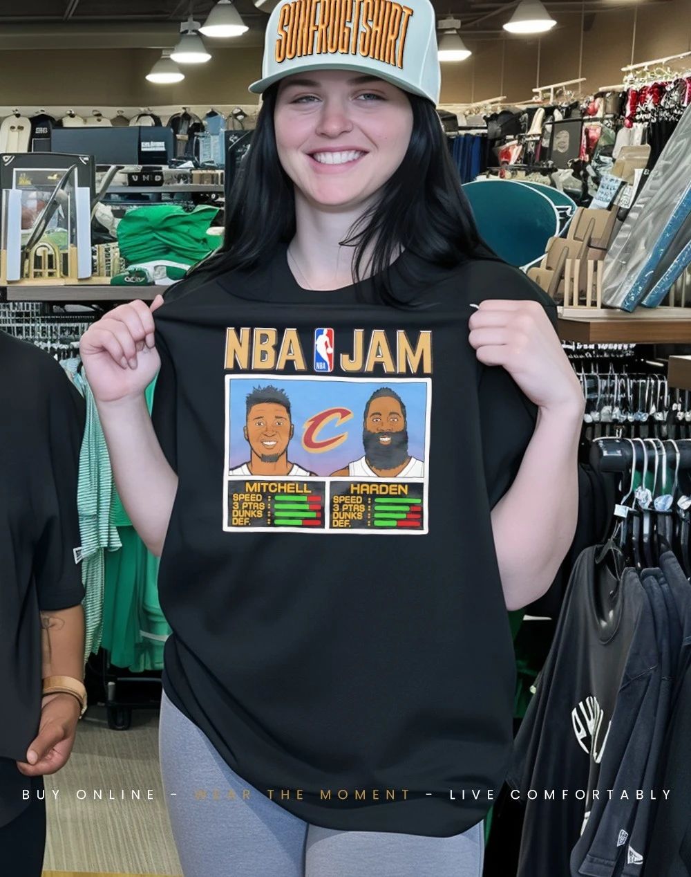 Donovan Mitchell and James Harden Cavs Cleveland Cavaliers NBA Jam shirt