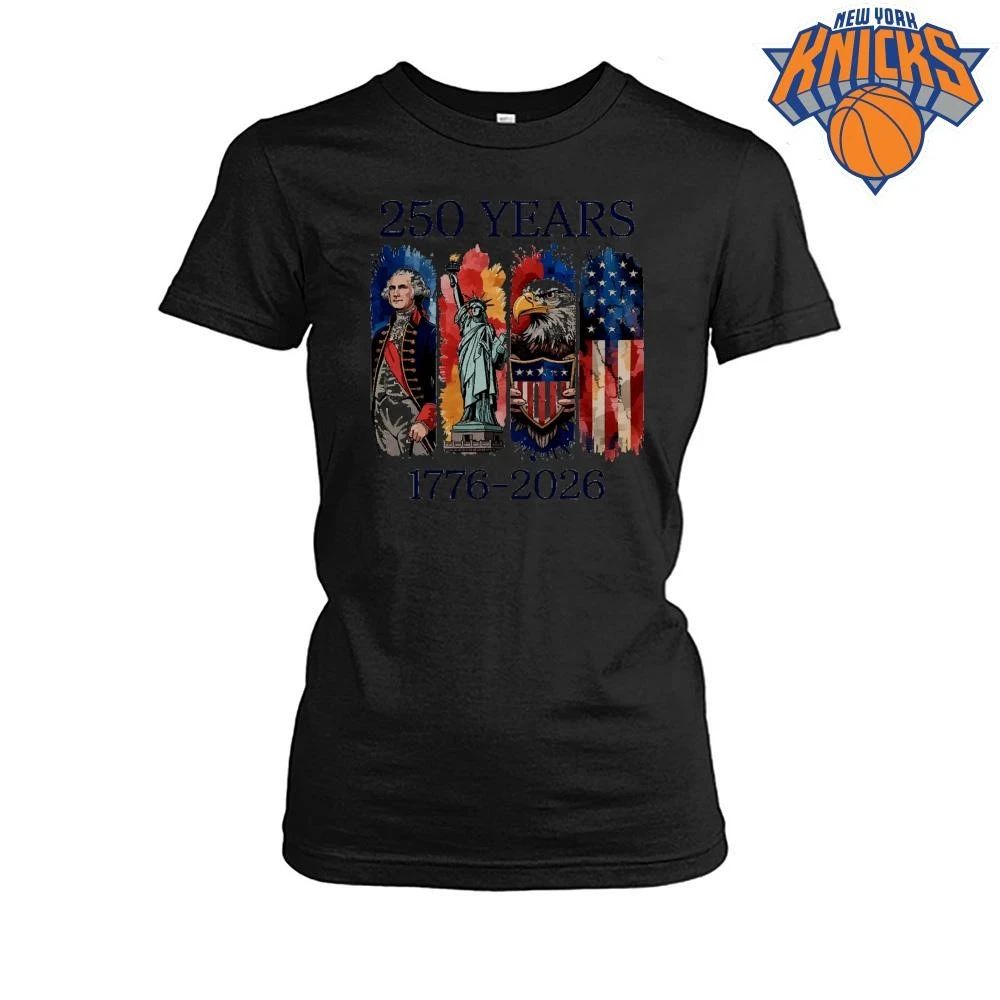 United States Semiquincentennial 250 Years 1776 2026 George Washington Statue of Liberty Eagle American Flag Shirt