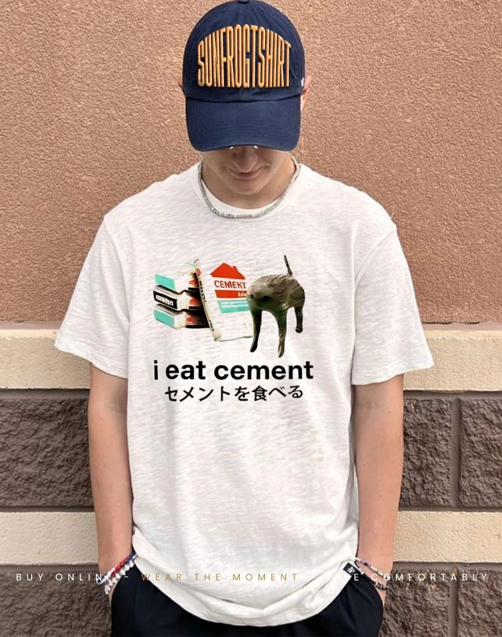 I eat cement cat funny shirt