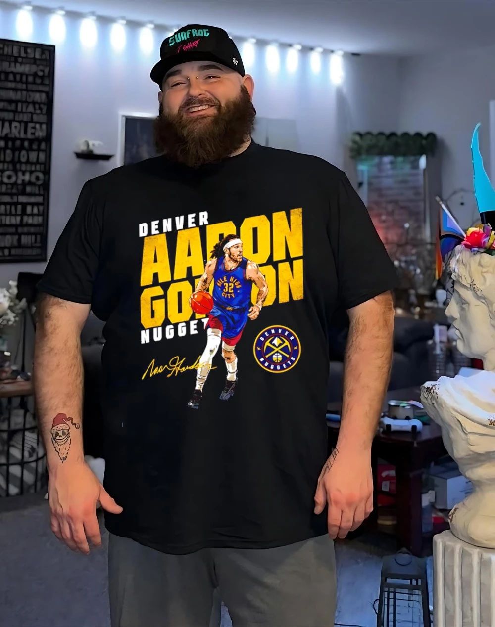 Aaron Gordon Denver Nuggets Slant signature shirt