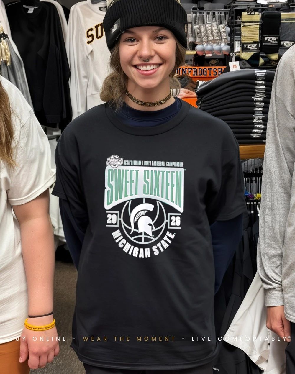 Michigan State Spartans 2026 NCAA Men’s Basketball Tournament March Madness Sweet 16 logo shirt