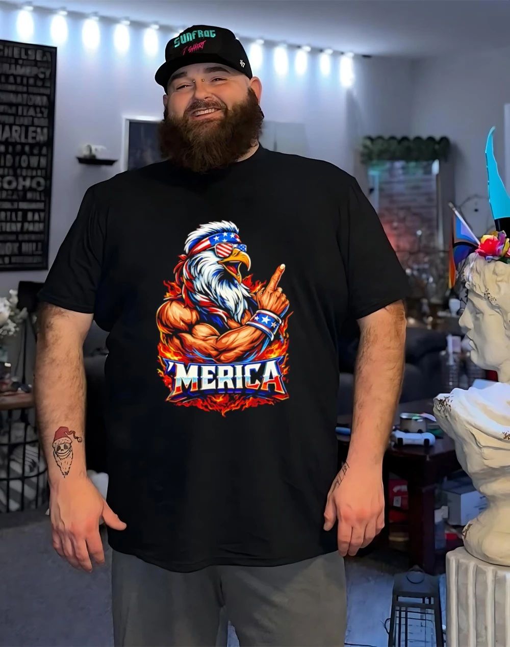 Patriotic Eagle With Mullet Graphic shirt