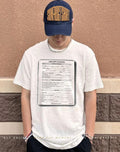 Scary job application paper shirt