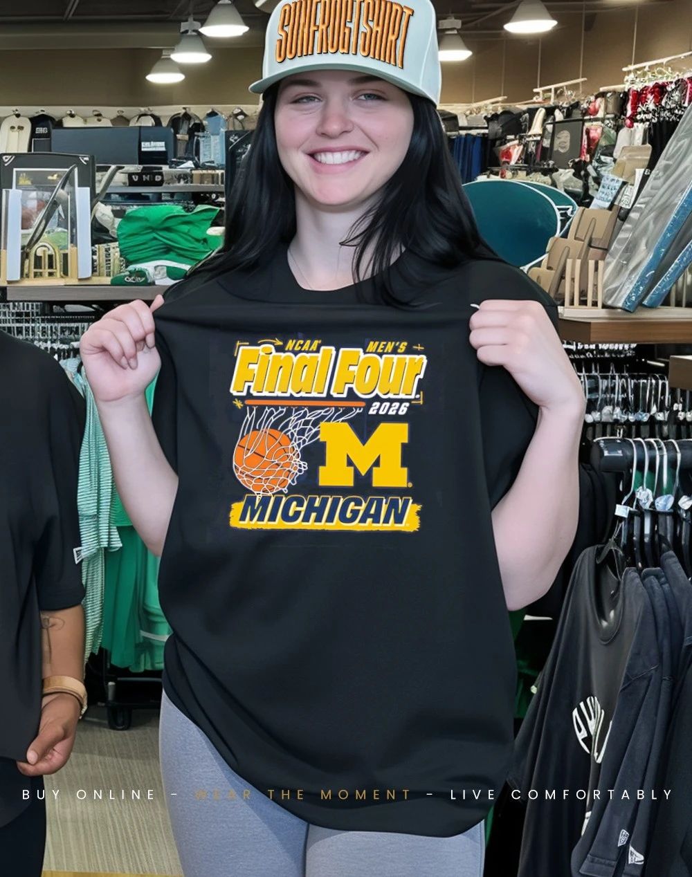 Michigan Wolverines Men’s Basketball Final Four Ball Swish shirt