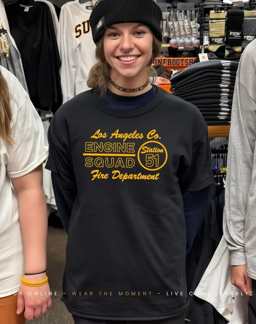 Los Angeles Co. Station 51 engine squad Fire Department shirt