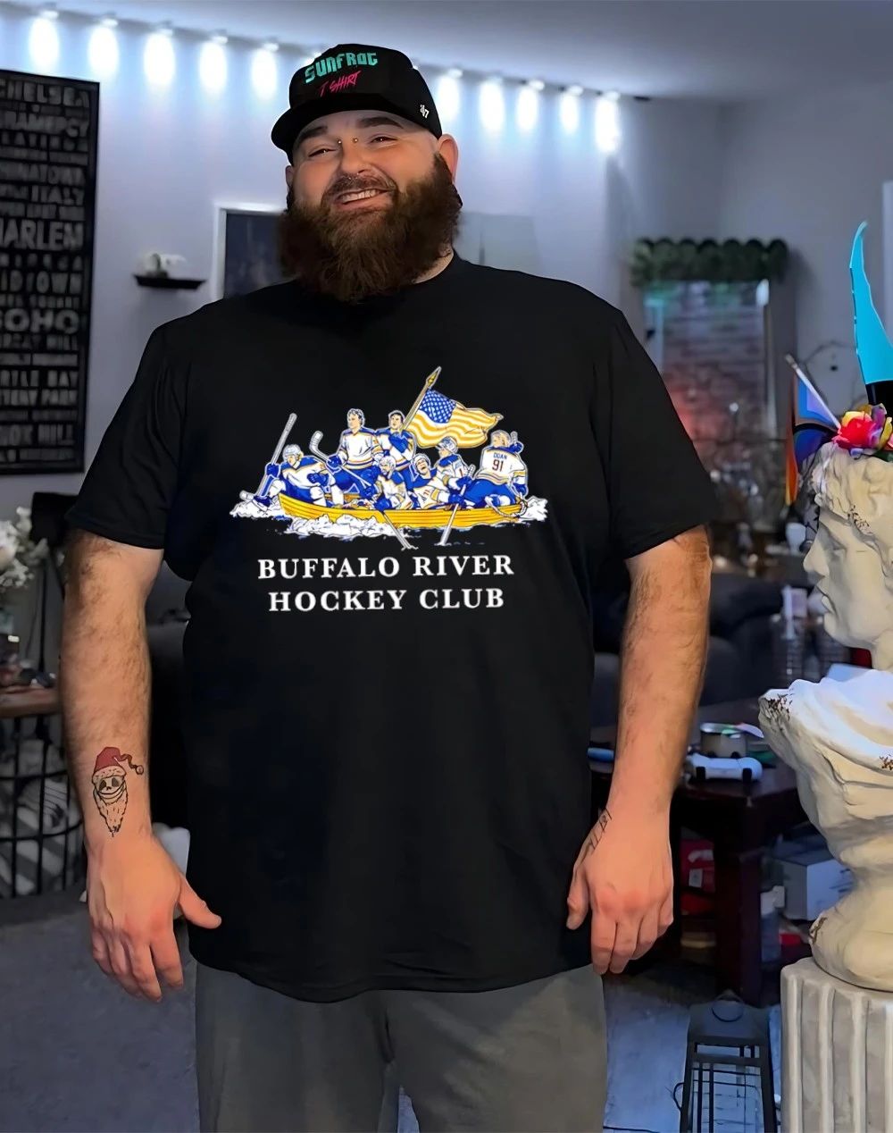 Buffalo River Hockey Crossing Buffalo hockey shirt