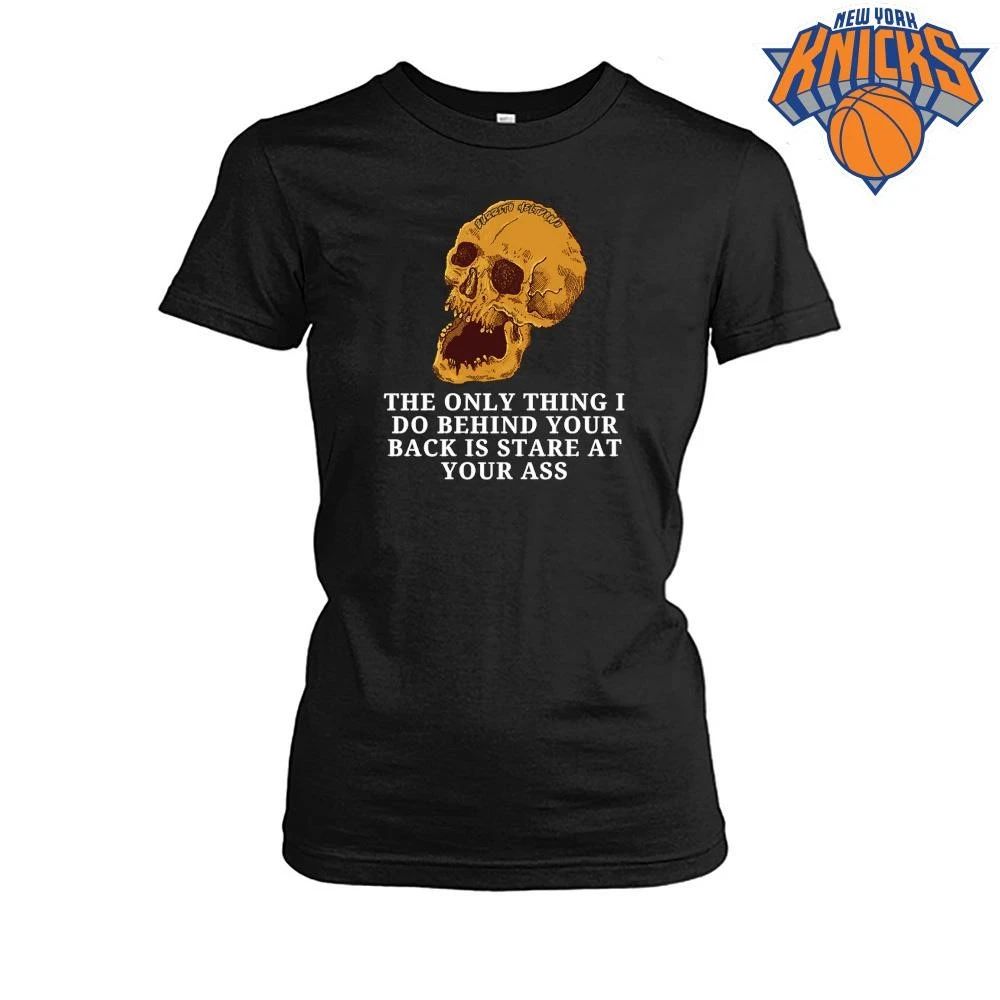Stare At Your Ass Skull Edgy Burrito Meltdown Sassy Quote Black Cotton T Shirt