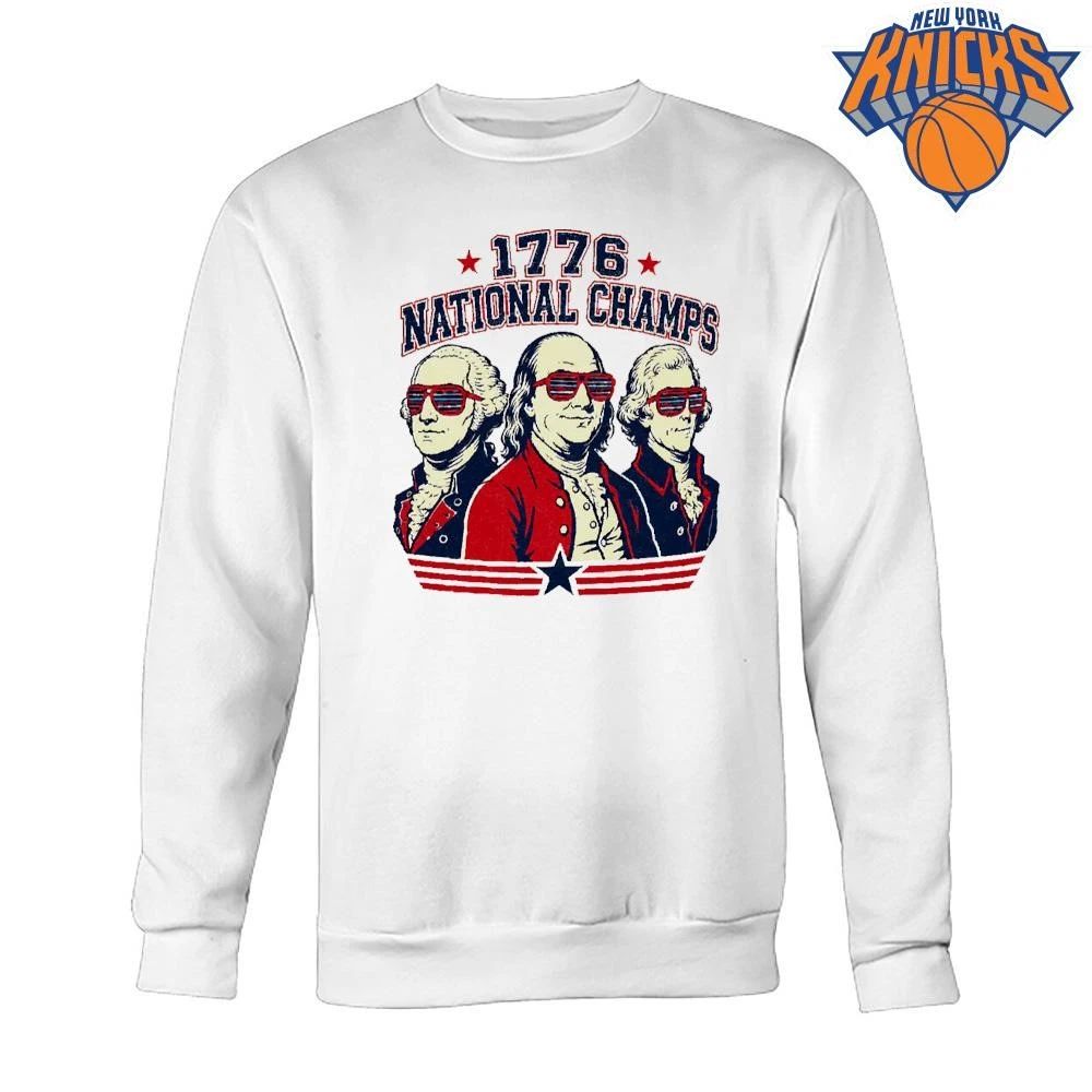 1776 National Champs Founding Fathers Sunglasses Vintage Patriotic Happy 4th of July Independence Day Shirt