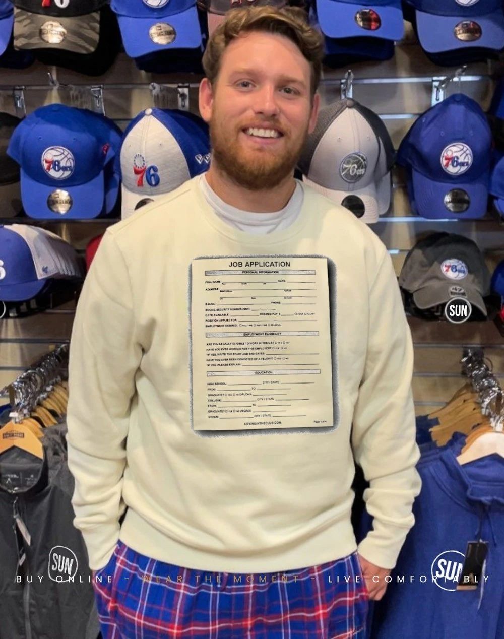 Scary job application paper shirt
