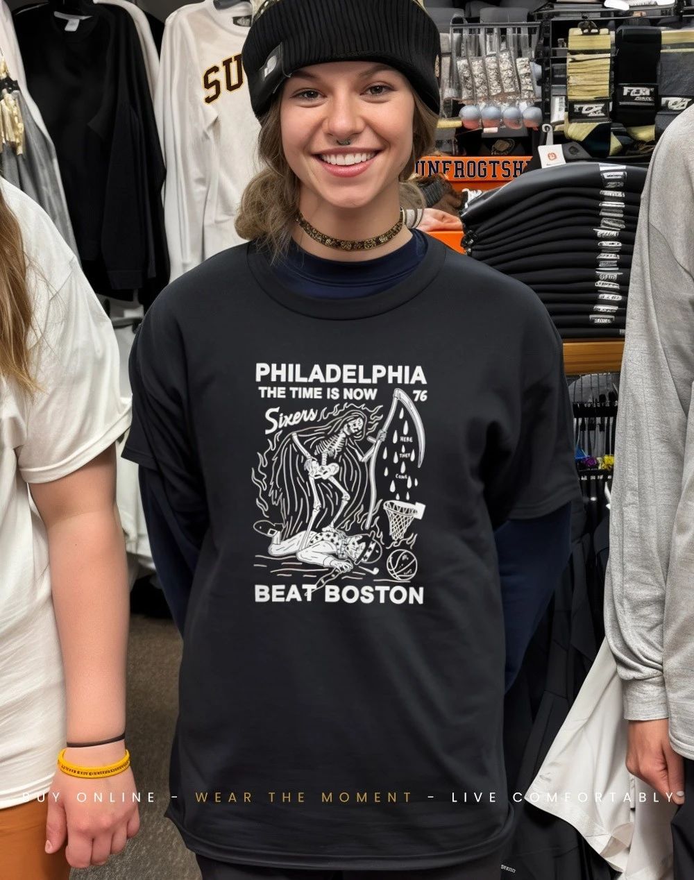 Philadelphia Sixers The Time Now We Beat Boston shirt