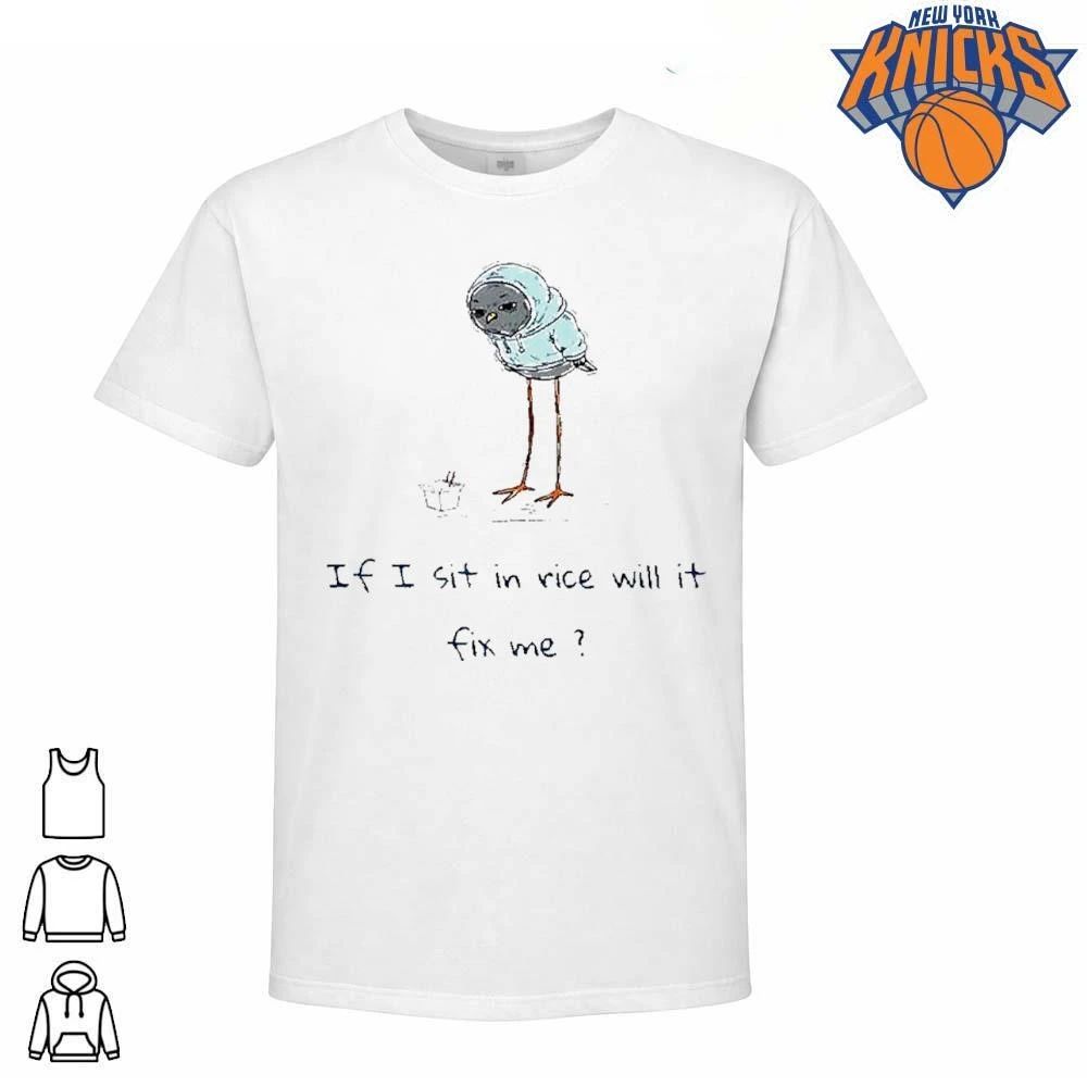 If I Sit in Rice Will It Fix Me Bird Meme shirt
