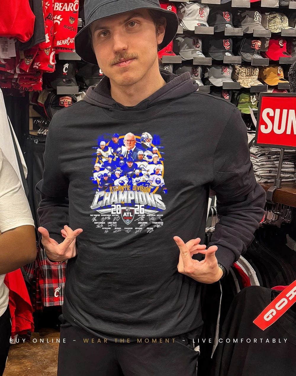 Buffalo Sabres 2026 Atlantic Division Champions signatures shirt