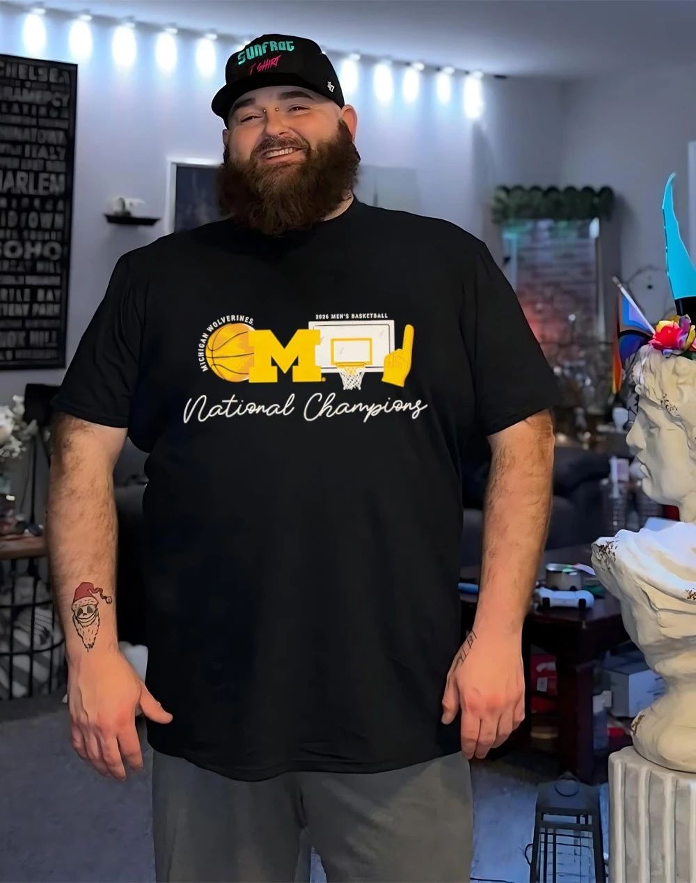 2026 NCAA Men’s Basketball National Champions Michigan Wolverines icon text shirt
