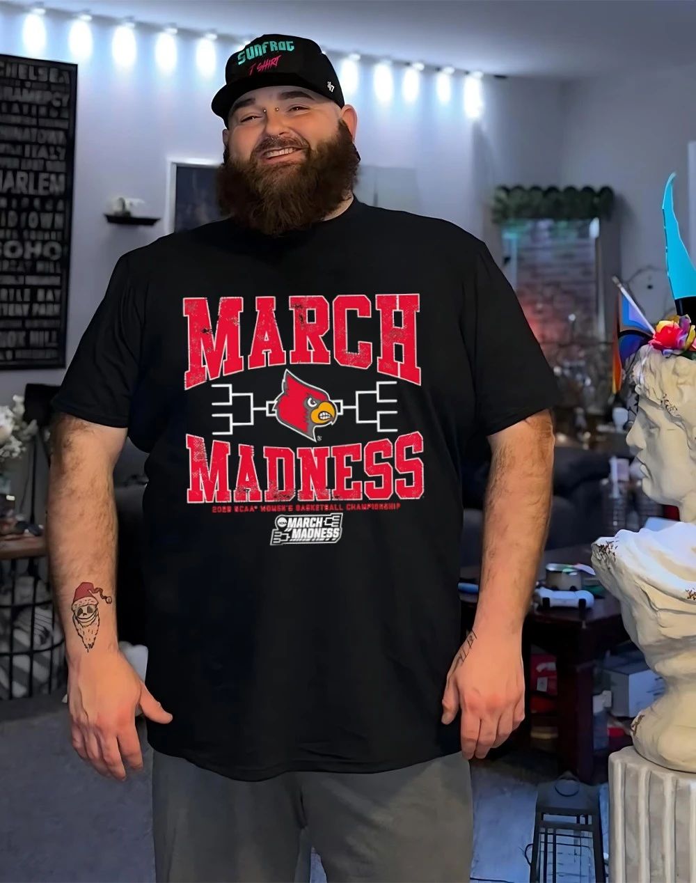 Louisville Cardinals WBB 2026 March Madness logo shirt