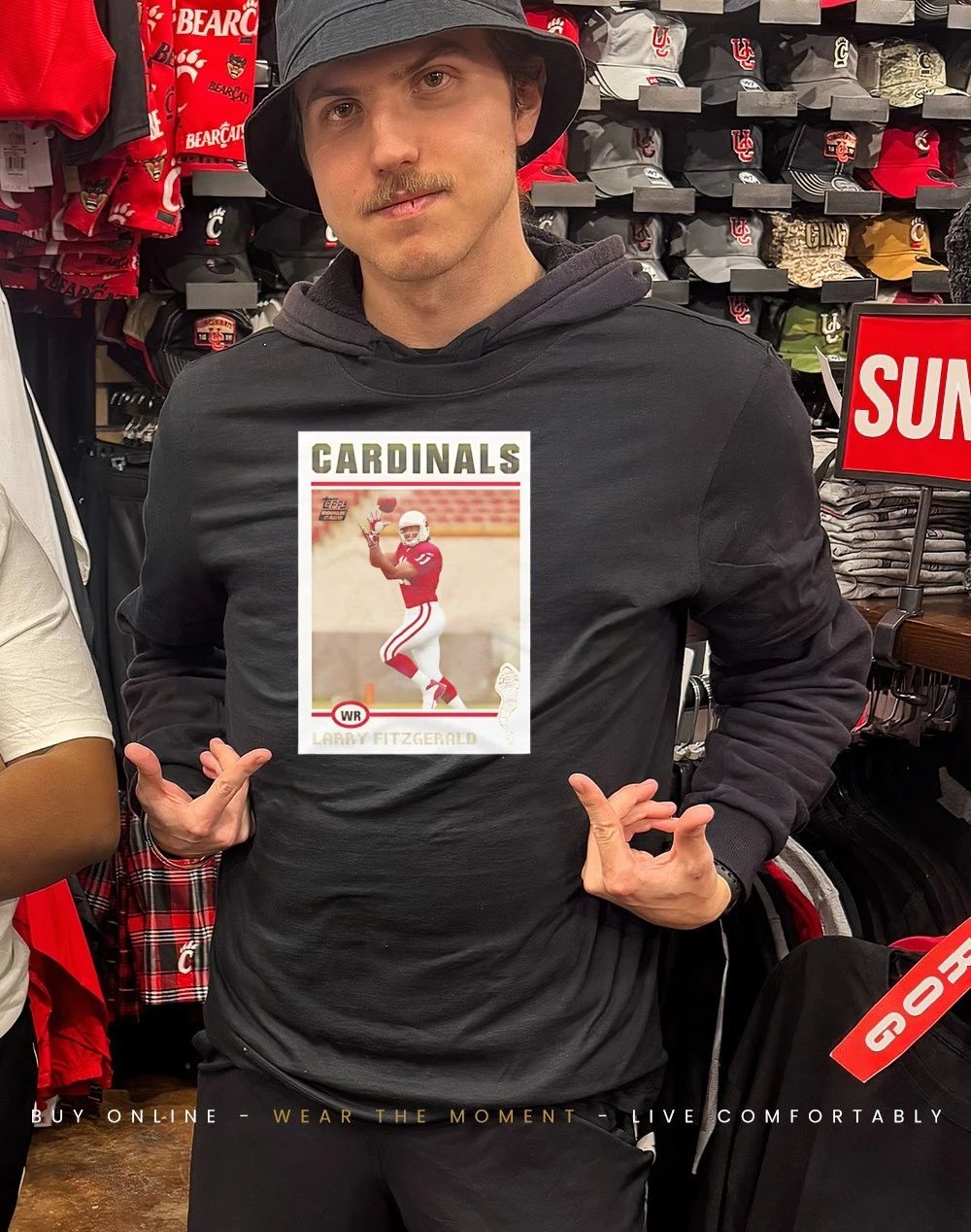 Larry Fitzgerald Cardinals 2004 Topps Football 1000 receptions shirt
