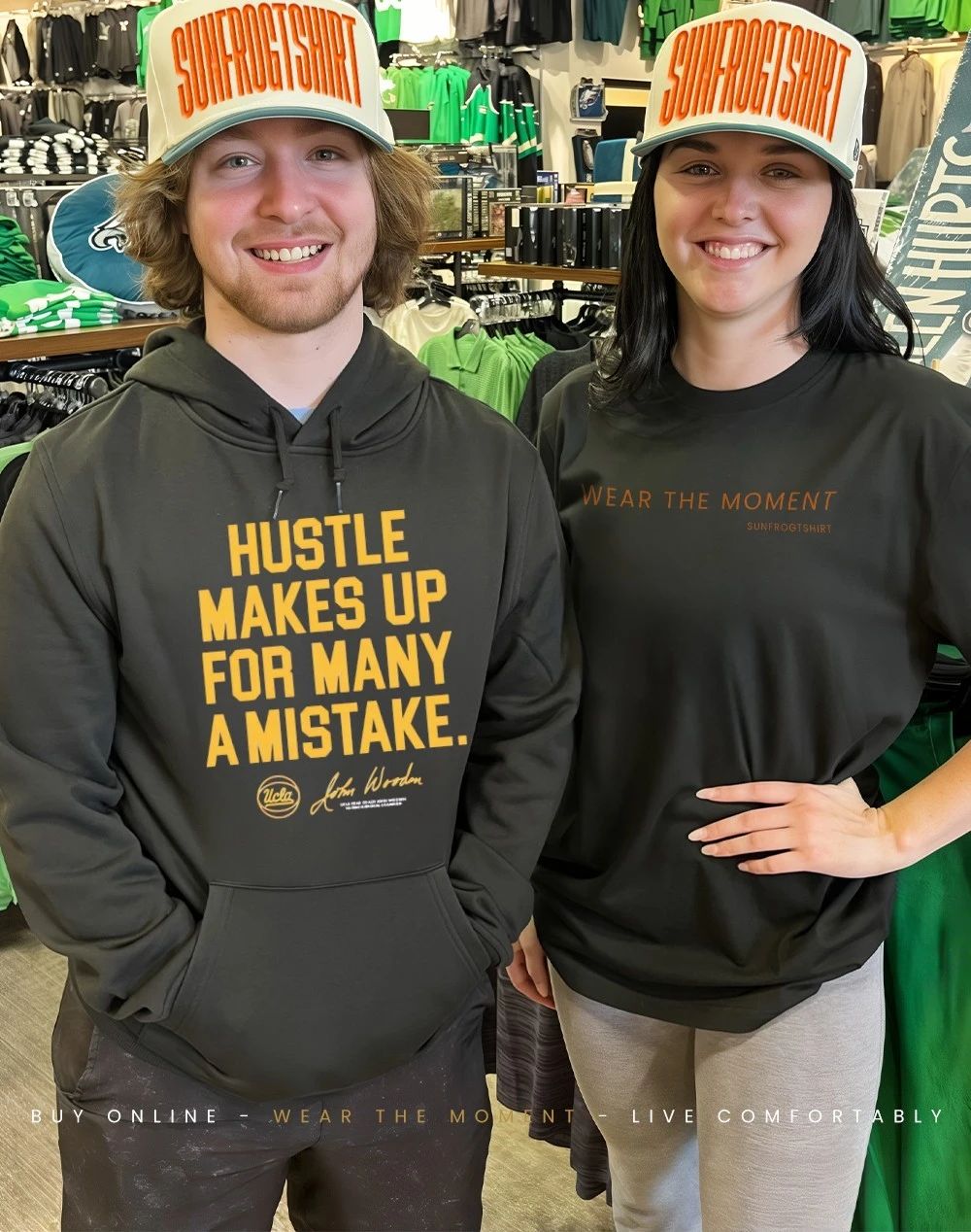 UCLA John Wooden Hustle makes up for many a mistake shirt