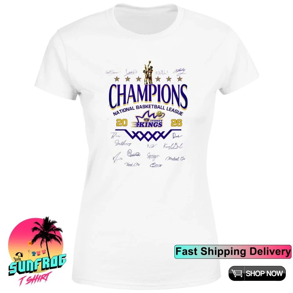 Sydney Kings 2026 National Basketball League Champions trophy signatures shirt