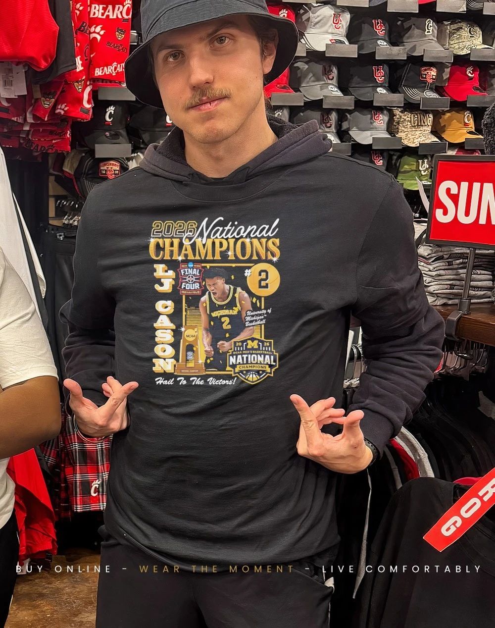 LJ Cason 2026 Michigan Men’s Basketball National Champions hail to the victors shirt