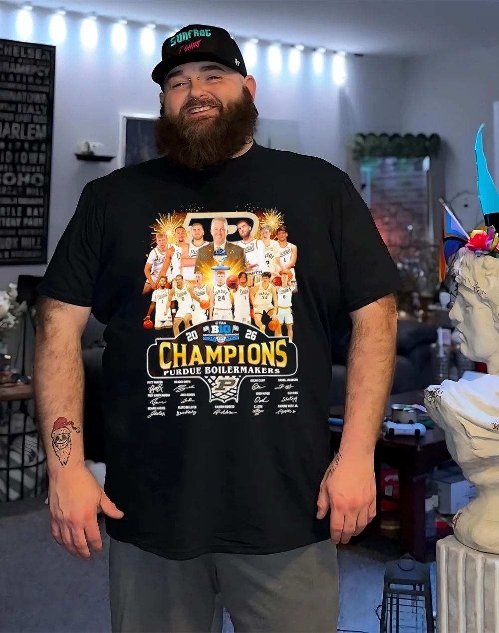 Purdue Boilermakers men’s basketball Big Ten Champions 2026 signatures shirt