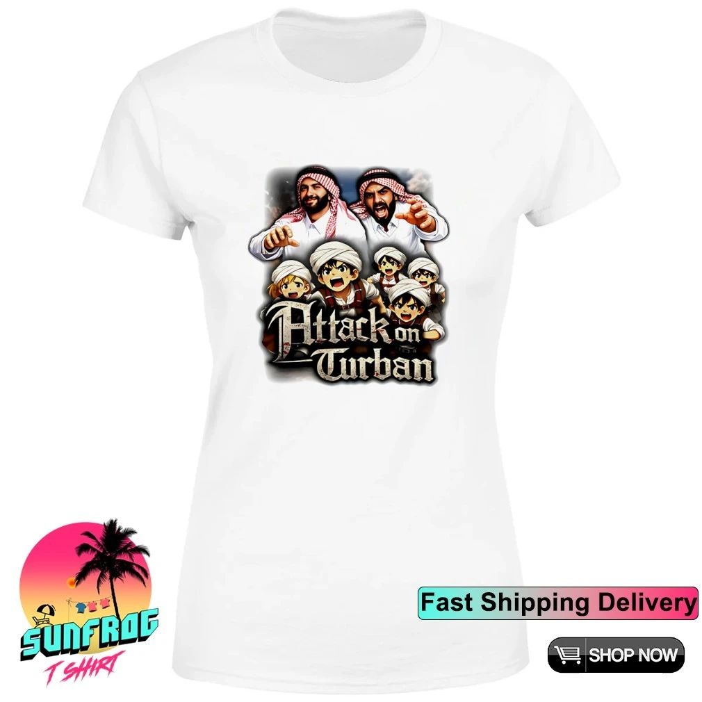 Attack on turban graphic shirt