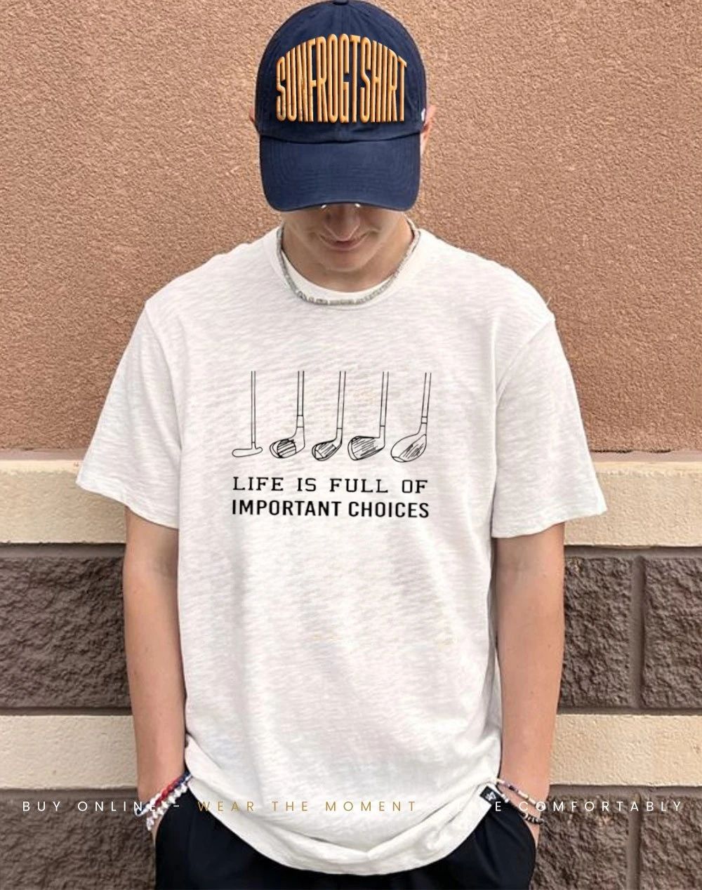 Life Is Full Of Important Choices Funny Golf Shirt