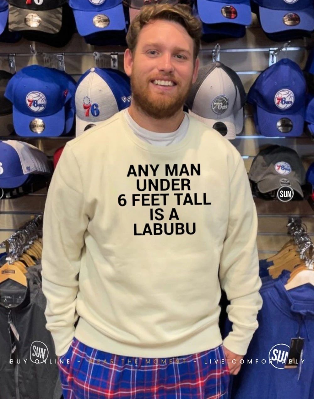 Any Man Under 6 Feet Tall Is A Labubu Funny Height Joke shirt