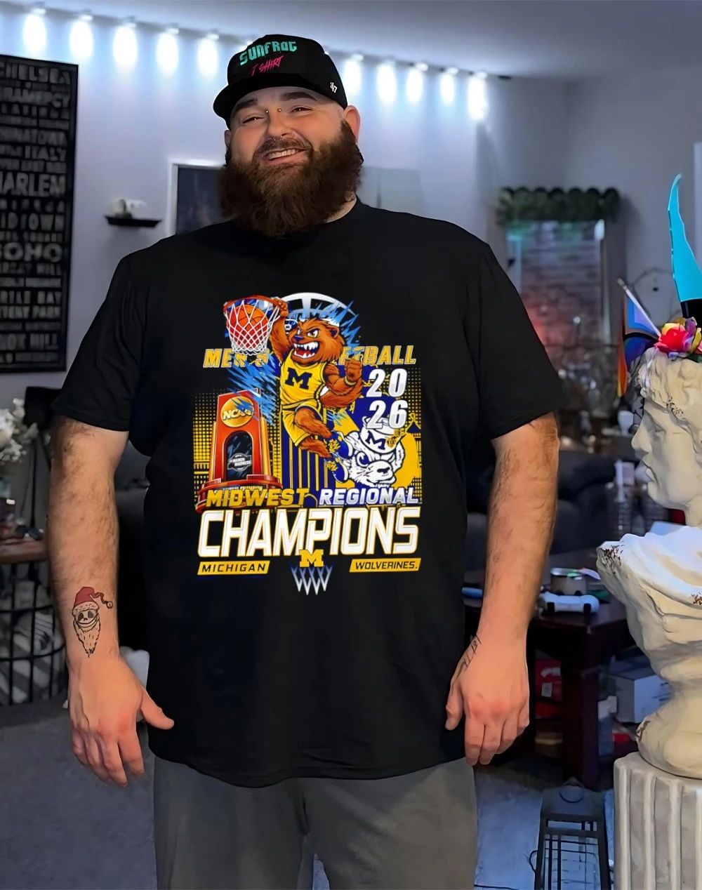 Michigan Wolverines 2026 Midwest Regional Champions mascot shirt