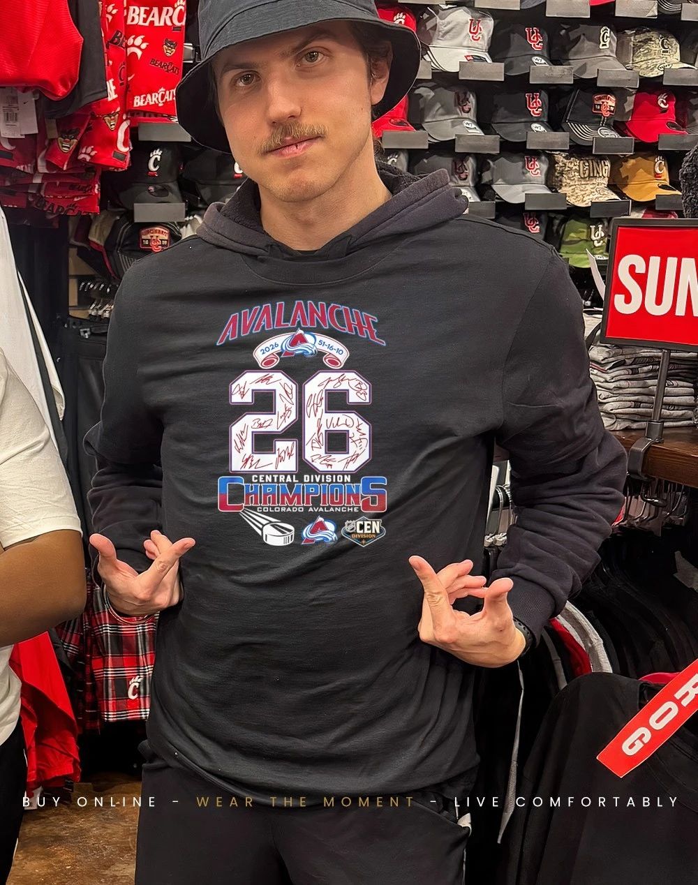 Avalanche hockey 2026 Central Division Champions 51-16-10 shirt