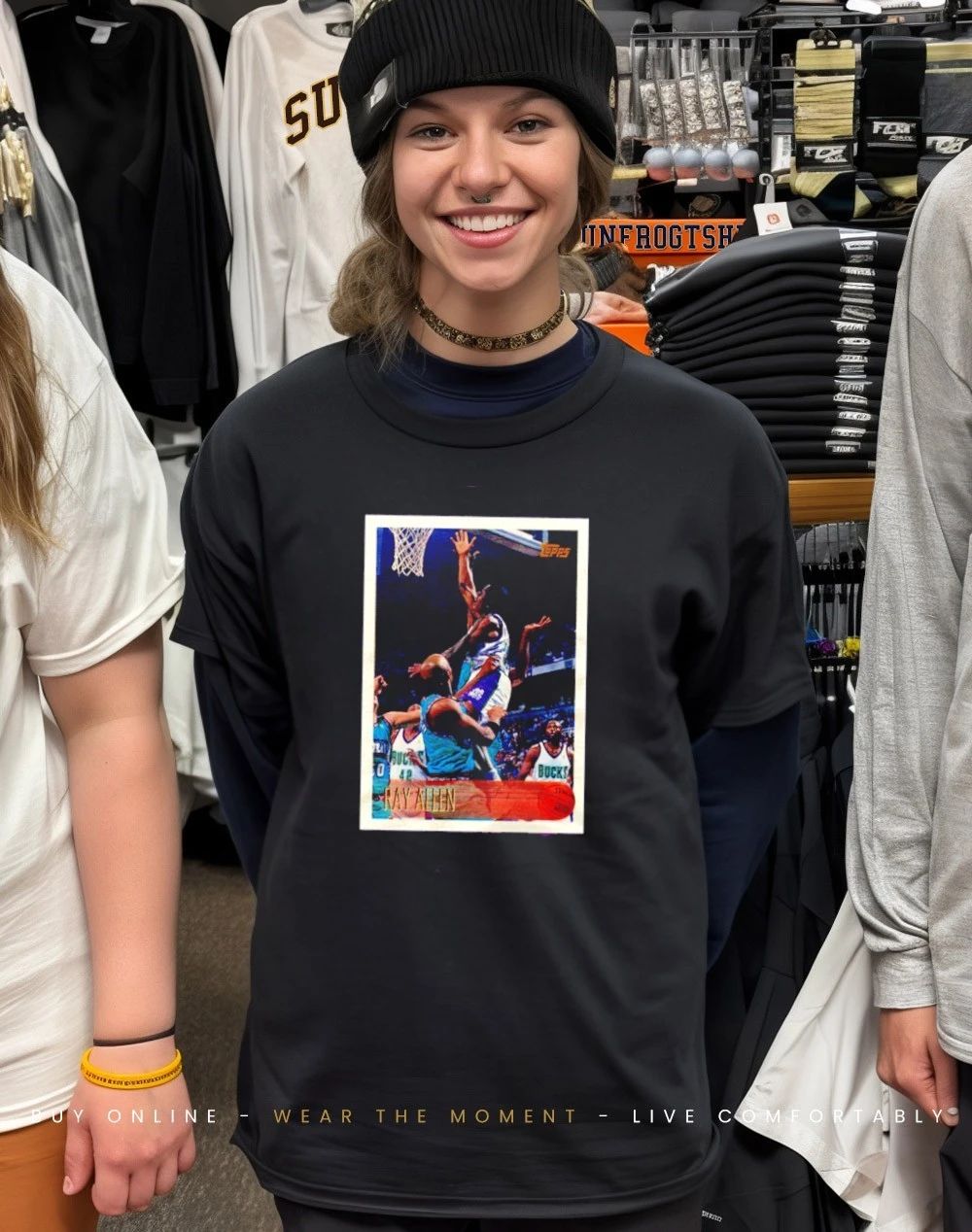 Ray Allen Bucks 1996 Topps Basketball Legendary Card shirt